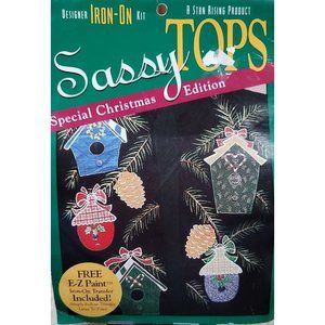 SASSY Tops Designer IRON ON Kit special Christmas Edition 1996 Bird Houses